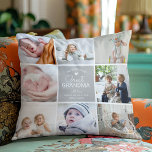 GREAT GRANDMA 'the most loved' Photo Collage Throw Pillow<br><div class="desc">Trendy modern photo collage pillow for Great Grandma. Create your own personal gift with a 8 (eight) photo collage consisting of a square picture layout template, the text 'the most loved great grandma' and name/s. All text and colours can be changed to your own personal taste by using the customize...</div>
