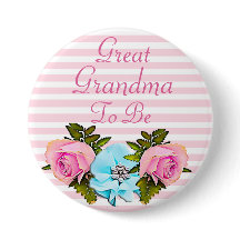 Great Grandma to be Baby Shower button