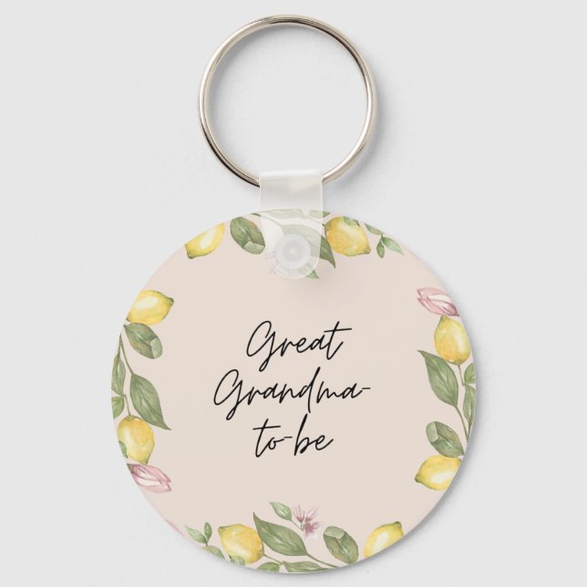 Great-Grandma-to-be Keychain (Front)