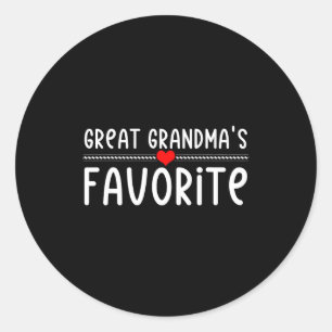 Great Grandmas Favorite  Classic Round Sticker
