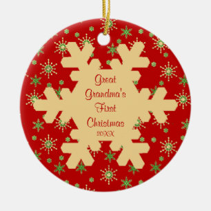 Great Grandma's First Christmas Snowflake Ornament