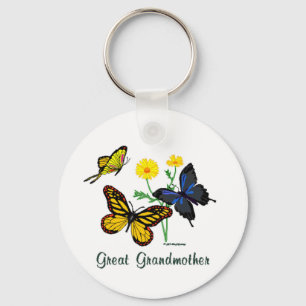 Great Grandmother Butterflies Keychain