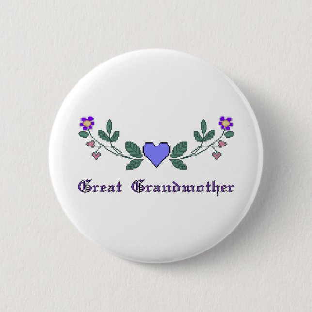 Great Grandmother CS Print 2 Inch Round Button (Front)