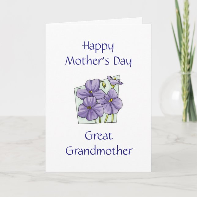 Great Grandmother Mothers Day Card (Front)