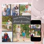 Great Grandpa 6 Photo Collage Any Age Birthday Card<br><div class="desc">Create your own birthday card for great grandpa with a photo collage made from 6 of your favourite photos. The template is set up to work for any age and you can edit great grandpa to geegee, great grandad or whatever term of endearment you use for your grandfather. You can...</div>