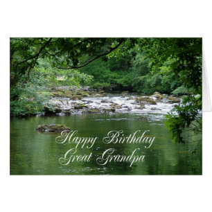 Great grandpa birthday card showing a river