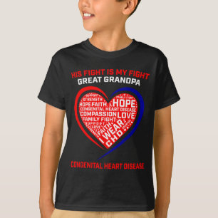 Great Grandpa Chd Awareness Month Products Heart D T-Shirt