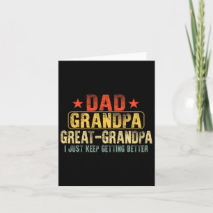 Great Grandpa For Fathers Day Dad Papa Grandpa  Card