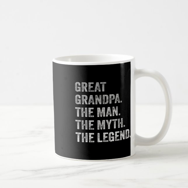 Great Grandpa Myth Legend Christmas Father's Day B Coffee Mug (Right)