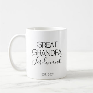Great Grandpa Name Pregnancy Announcement Gift Coffee Mug