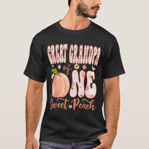 Great Grandpa of One Sweet Peach 1st Birthday Girl T-Shirt