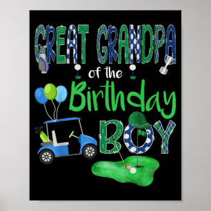 Great grandpa of the birthday boy hole in one golf poster