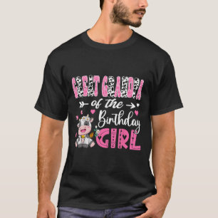 Great Grandpa Of The Birthday Girl Cute Cow 1st Bi T-Shirt