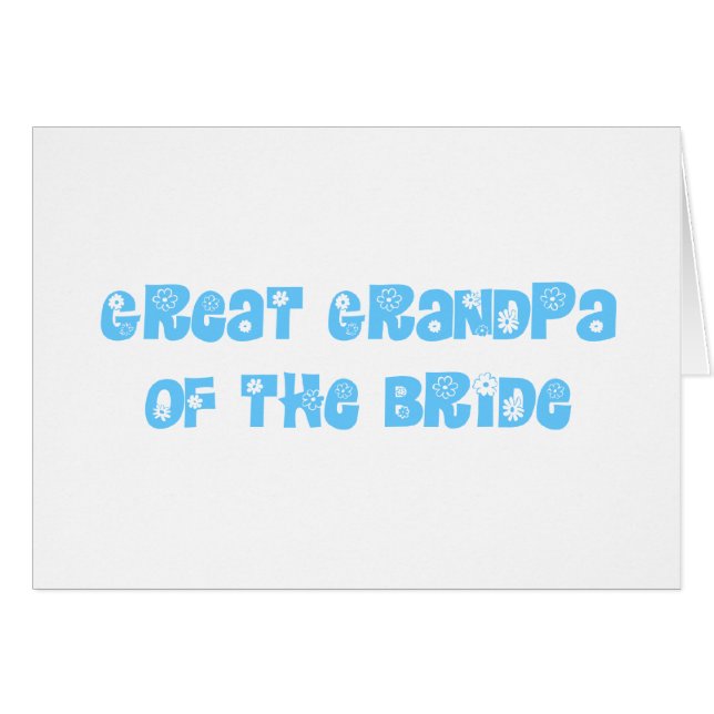 Great Grandpa of the Bride (Front Horizontal)