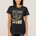 Great Grandpa of The Wild One 1St Birthday Safari  T-Shirt<br><div class="desc">Great Grandpa of The Wild One 1St Birthday Safari Zoo Jungle</div>