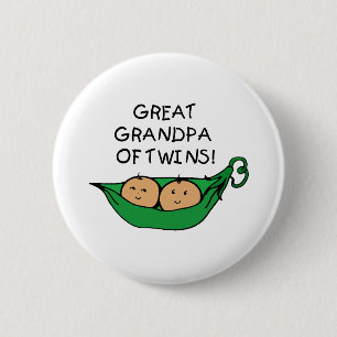 Great Grandpa of Twins Pod 2 Inch Round Button