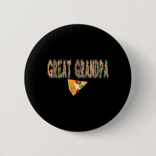 Great Grandpa Pizza Birthday Squad Crew Family 2 Inch Round Button