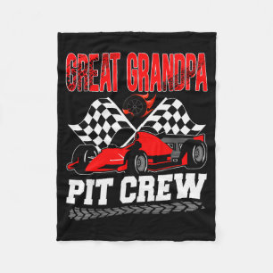 Great Grandpa T Crew Racing Family Race Car Birthd Fleece Blanket