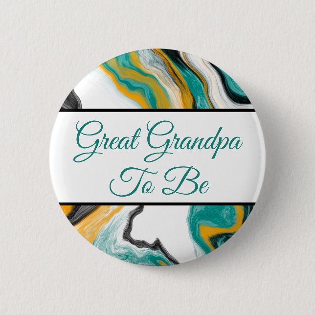 Great Grandpa To Be | Boy's  Baby Shower   2 Inch Round Button (Front)