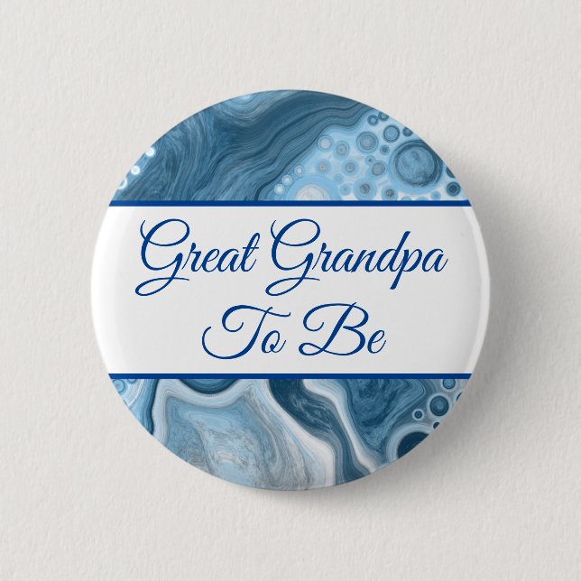 Great Grandpa To Be | Boy's  Baby Shower   2 Inch Round Button (Front)