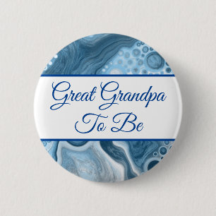 Great Grandpa To Be   Boy's  Baby Shower   2 Inch Round Button