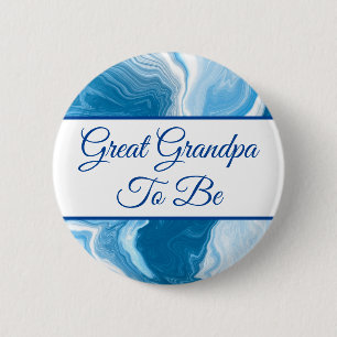 Great Grandpa To Be   Boy's Baby Shower   2 Inch Round Button
