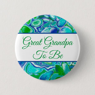 Great Grandpa To Be Boy's Baby Shower Button