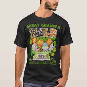 Great Grandpa Wild Zoo Theme Birthday Truck Safari T-Shirt