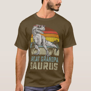 Great grandpasaurus T Re Dinosaur Grandpa Saurus F T-Shirt