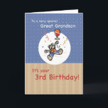 Great Grandson 3rd Teddy Bear Balloon Birthday Card<br><div class="desc">Your Great Grandson will be three very soon. Wish him a great time with this sweet teddy bear holding a balloon and surrounded by colorful confetti and white polka dots. A wonderful design for a little boy on his 3rd Birthday.</div>