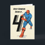 Great Grandson 4th Birthday Superhero Card<br><div class="desc">A big celebration is about to happen in just a few days more. It will be you great grandson’s 4th birthday and you want to make it special for him. Make it special by gifting him with this card that tells him that he is a superhero to his family and...</div>