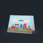 Great Grandson 6th Birthday Colorful Train Track Card<br><div class="desc">This card would be perfect for any great grandson who will be celebrating their 6th birthday. Whether his name is Chris or Jason or even Kenny this card will always be customizable for any name.</div>