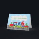 Great Grandson 6th Birthday Colourful Train Track Card<br><div class="desc">See your great grandson jump for joy once you give him this card with his favourite train image on the front to greet him. Say happy 6th birthday to him with this one that brings fun and colour to the day.</div>