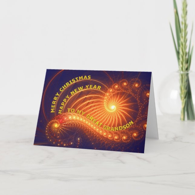 Great Grandson, a Christmas wish Holiday Card (Front)