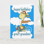 Great Grandson Aeroplane / Airplane Giraffe Birthd Card<br><div class="desc">Great Grandson Aeroplane / Airplane Giraffe Birthday Card</div>