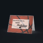 Great Grandson Birthday Basketball Distressed Card<br><div class="desc">This would be the perfect card to send to your great grandson for his birthday. He will most like this if he especially loves the sport of basketball. Get him this card today! THE TEXT ON THE COVER OF THIS CARD IS GRUNGE STYLE THAT INTENTIONALLY LOOKS AGED AND WORN OUT....</div>