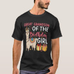 Great Grandson of the Birthday Girl Llama Birthday T-Shirt<br><div class="desc">Great Grandson of the Birthday Girl Llama Birthday Party</div>