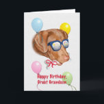 Great Grandson's Birthday Card with Labrador Dog<br><div class="desc">This digital painting is based on photographs of a young labrador retriever dog named Abby.    She makes a great birthday greeting card.</div>