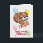 Great Grandson's Birthday Card with Labrador Dog<br><div class="desc">This digital painting is based on photographs of a young labrador retriever dog named Abby.    She makes a great birthday greeting card.</div>