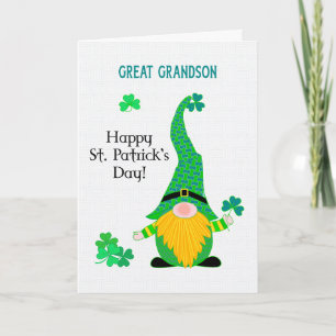Great Grandson's St Patrick's Fun Leprechaun Card
