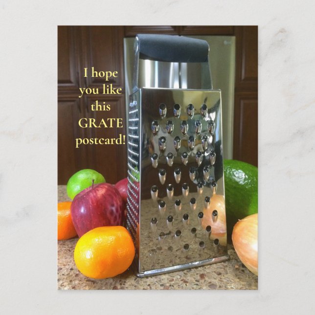 Great Grate Pun, Funny Food Postcard, Postcrossing Postcard (Front)