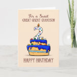 Great Great Grandson 2nd Birthday, Sweet Blue Cake Card<br><div class="desc">Join in the celebration as your great great grandson turn two. This card with a sweet cake on the front is perfect to send on this occasion. This will make his already sweet day sweeter.</div>