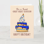 Great Great Grandson 4th Birthday, Sweet Blue Cake Card<br><div class="desc">A fourth birthday should be celebrated in the sweetest way possible. By sending this card for your great great grandson’s 4th birthday,  would surely make him the sweetness of his special day. Greet him happy 4th birthday now.</div>