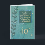 Great Great Grandson Religious 10th Birthday Green Card<br><div class="desc">Remind your grandson of what a blessing he is on his 10th birthday by giving him this beautiful blue green colored card which brings a heartfelt message for the celebrant.</div>