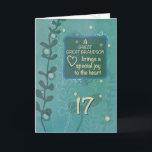 Great Great Grandson Religious 17th Birthday Green Card<br><div class="desc">A card that is just perfectly perfect to give to your great great grandson when he celebrates his 17th birthday. His heart will definitely be touched by the inside message of this one.</div>