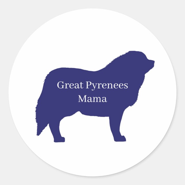 Great Great Pyrenees Classic Round Sticker (Front)