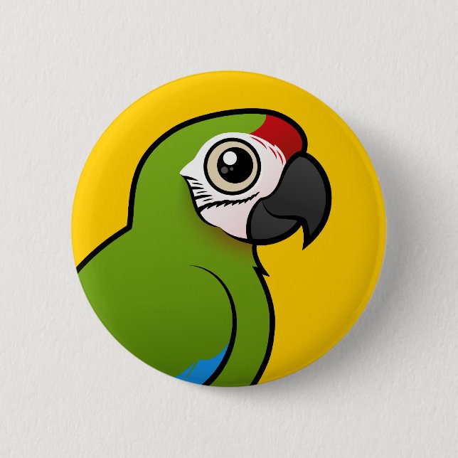 Great Green Macaw 2 Inch Round Button (Front)