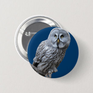 Great Grey Owl 2 Inch Round Button