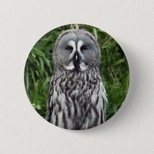 Great Grey Owl 2 Inch Round Button