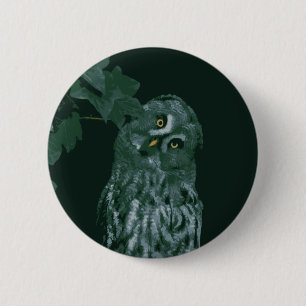 Great Grey Owl 2 Inch Round Button